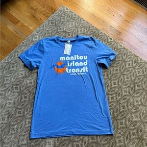 Bella Canvas Light Blue Crewneck T-Shirt Manitou Island Transit